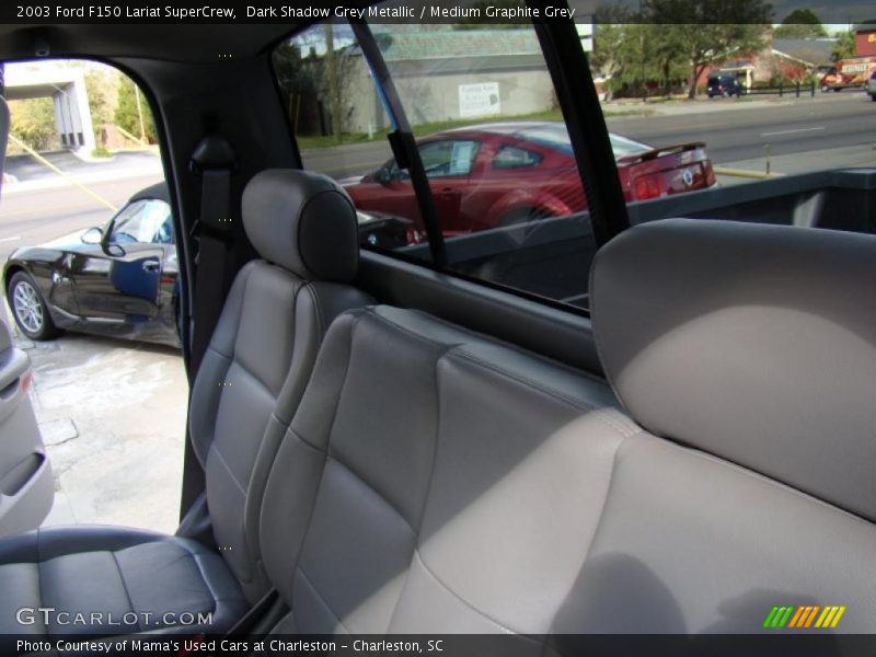 Dark Shadow Grey Metallic / Medium Graphite Grey 2003 Ford F150 Lariat SuperCrew
