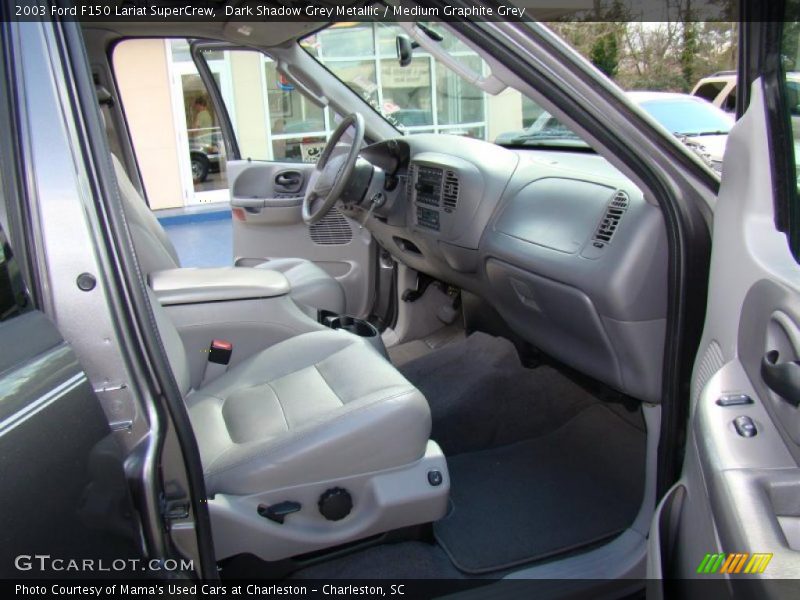 Dark Shadow Grey Metallic / Medium Graphite Grey 2003 Ford F150 Lariat SuperCrew