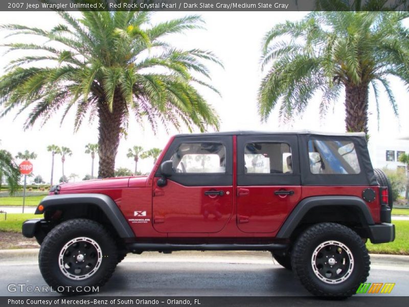 Red Rock Crystal Pearl / Dark Slate Gray/Medium Slate Gray 2007 Jeep Wrangler Unlimited X
