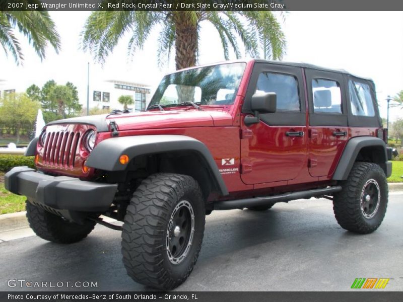 Red Rock Crystal Pearl / Dark Slate Gray/Medium Slate Gray 2007 Jeep Wrangler Unlimited X