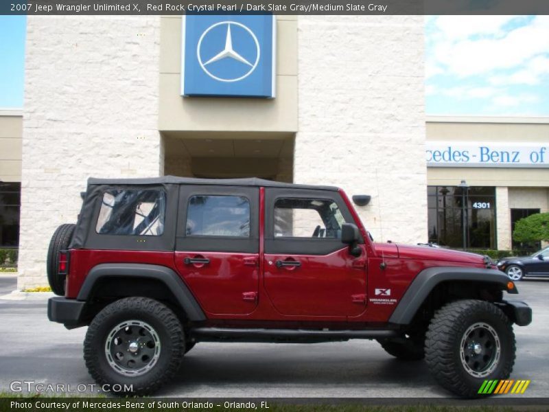 Red Rock Crystal Pearl / Dark Slate Gray/Medium Slate Gray 2007 Jeep Wrangler Unlimited X