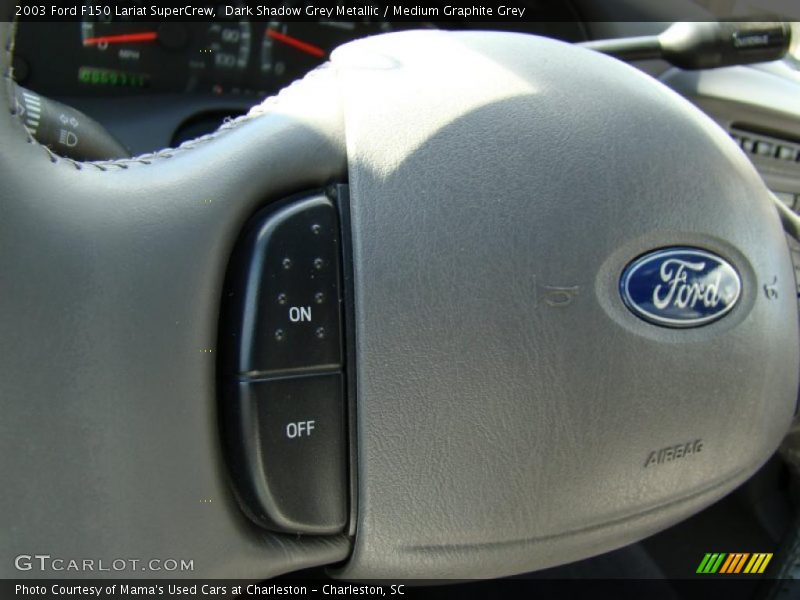 Dark Shadow Grey Metallic / Medium Graphite Grey 2003 Ford F150 Lariat SuperCrew