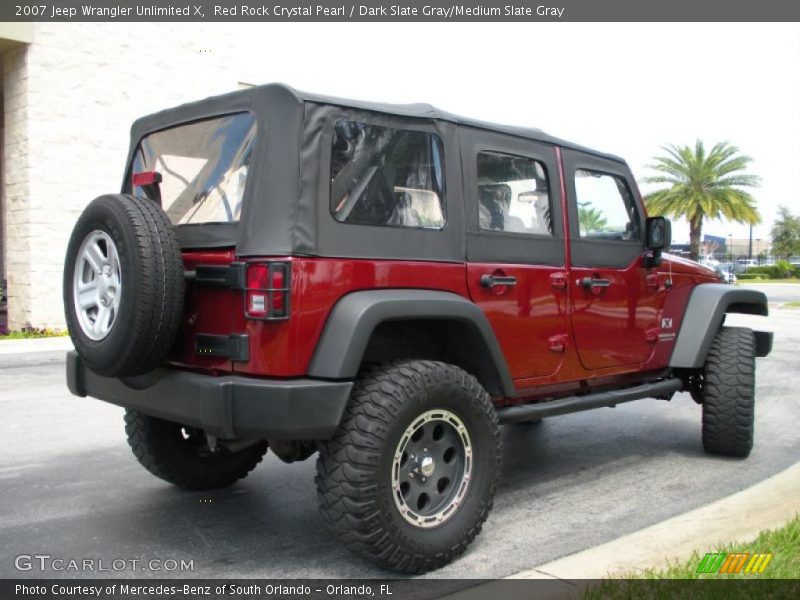 Red Rock Crystal Pearl / Dark Slate Gray/Medium Slate Gray 2007 Jeep Wrangler Unlimited X