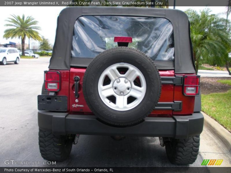 Red Rock Crystal Pearl / Dark Slate Gray/Medium Slate Gray 2007 Jeep Wrangler Unlimited X