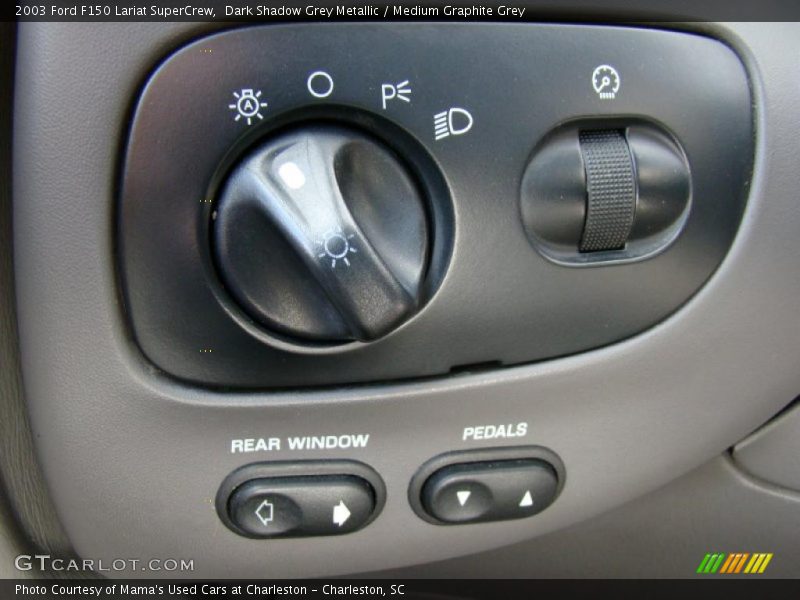 Dark Shadow Grey Metallic / Medium Graphite Grey 2003 Ford F150 Lariat SuperCrew