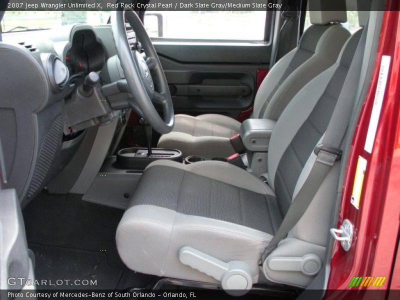 Red Rock Crystal Pearl / Dark Slate Gray/Medium Slate Gray 2007 Jeep Wrangler Unlimited X