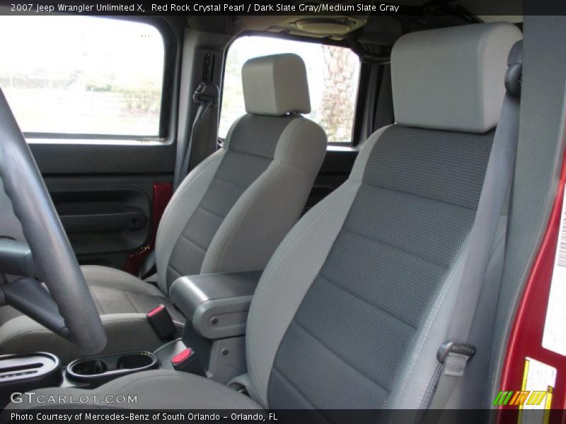 Red Rock Crystal Pearl / Dark Slate Gray/Medium Slate Gray 2007 Jeep Wrangler Unlimited X