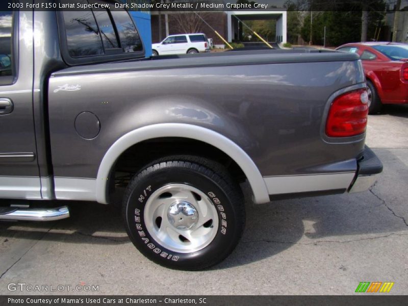 Dark Shadow Grey Metallic / Medium Graphite Grey 2003 Ford F150 Lariat SuperCrew