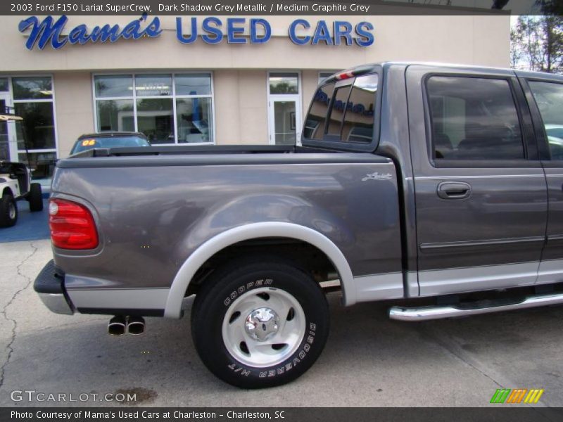 Dark Shadow Grey Metallic / Medium Graphite Grey 2003 Ford F150 Lariat SuperCrew