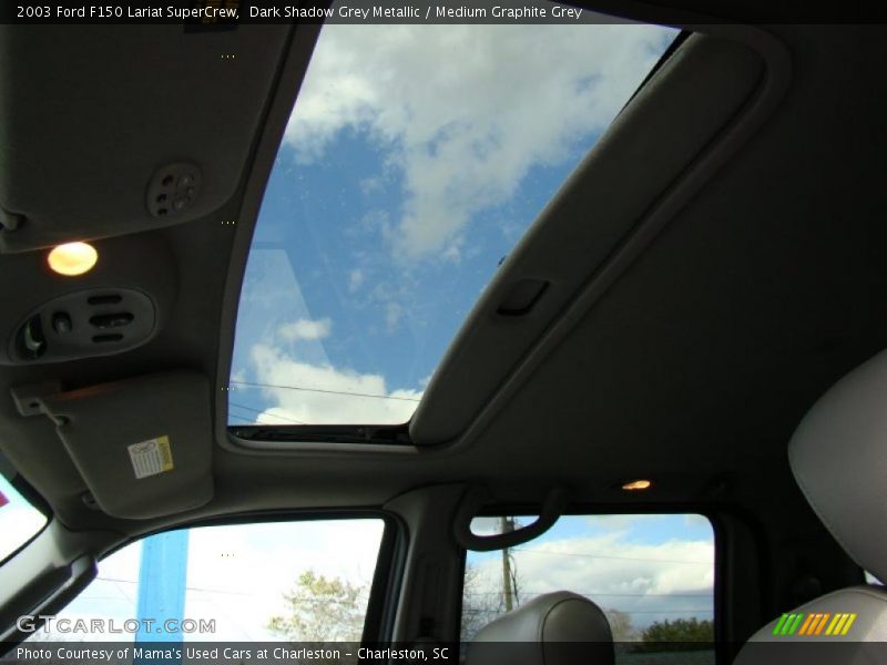 Dark Shadow Grey Metallic / Medium Graphite Grey 2003 Ford F150 Lariat SuperCrew