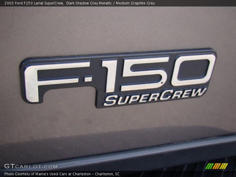 Dark Shadow Grey Metallic / Medium Graphite Grey 2003 Ford F150 Lariat SuperCrew
