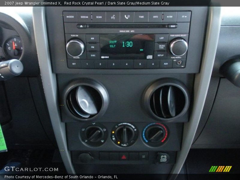 Red Rock Crystal Pearl / Dark Slate Gray/Medium Slate Gray 2007 Jeep Wrangler Unlimited X