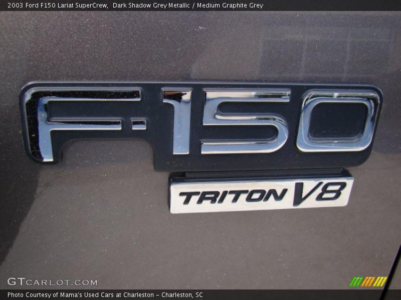 Dark Shadow Grey Metallic / Medium Graphite Grey 2003 Ford F150 Lariat SuperCrew