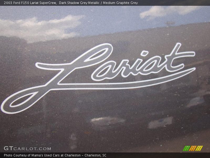 Dark Shadow Grey Metallic / Medium Graphite Grey 2003 Ford F150 Lariat SuperCrew