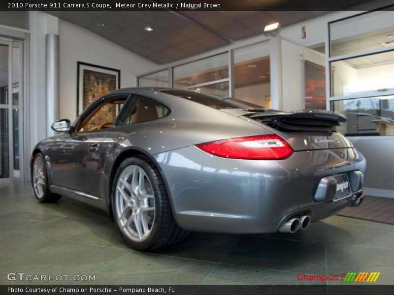 Meteor Grey Metallic / Natural Brown 2010 Porsche 911 Carrera S Coupe