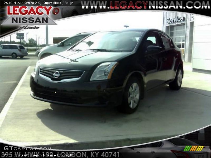 Super Black / Beige 2010 Nissan Sentra 2.0