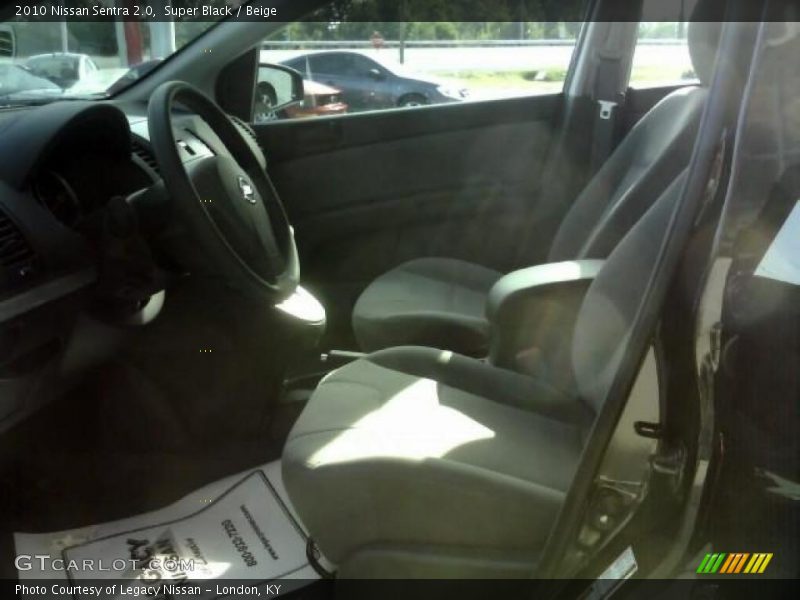 Super Black / Beige 2010 Nissan Sentra 2.0