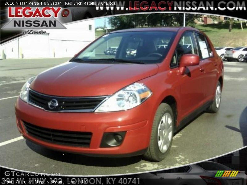 Red Brick Metallic / Charcoal 2010 Nissan Versa 1.8 S Sedan
