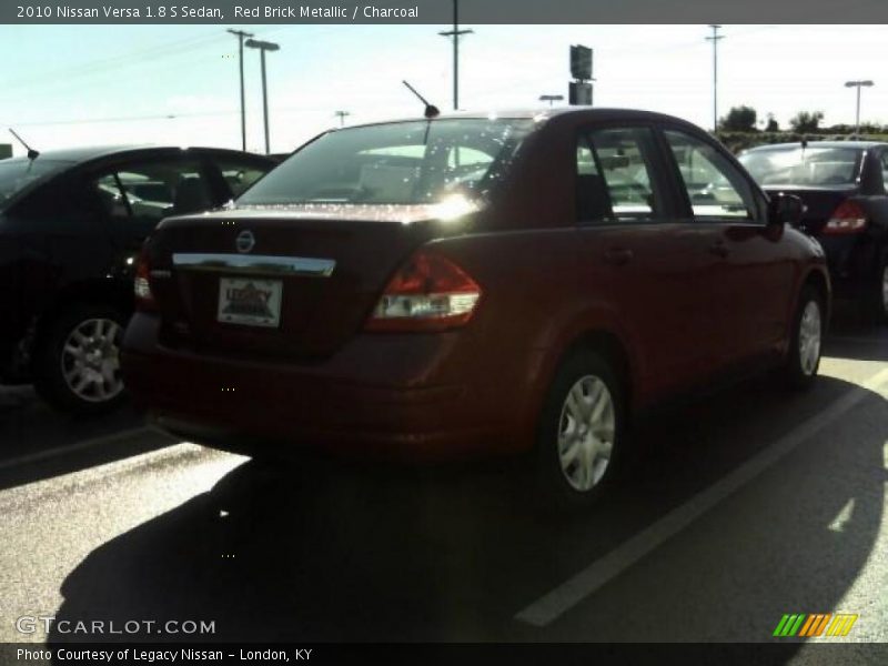 Red Brick Metallic / Charcoal 2010 Nissan Versa 1.8 S Sedan