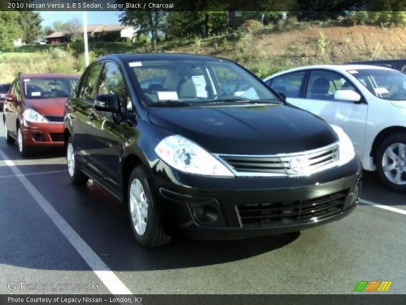 Super Black / Charcoal 2010 Nissan Versa 1.8 S Sedan