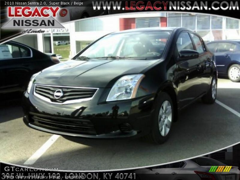 Super Black / Beige 2010 Nissan Sentra 2.0