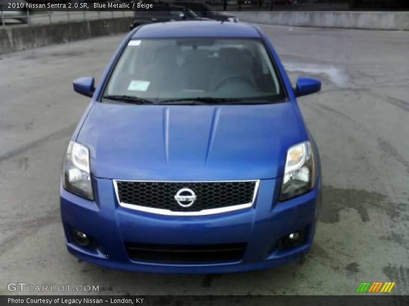 Blue Metallic / Beige 2010 Nissan Sentra 2.0 SR