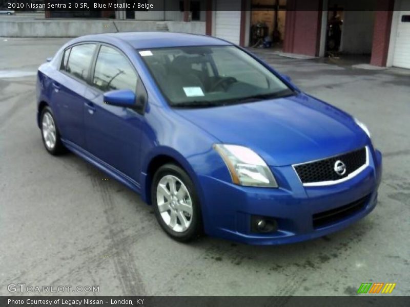 Blue Metallic / Beige 2010 Nissan Sentra 2.0 SR
