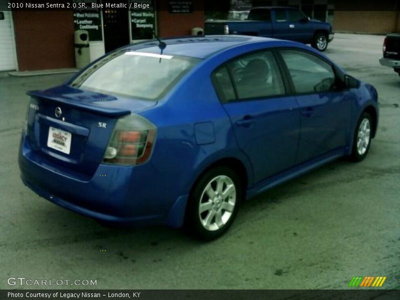 Blue Metallic / Beige 2010 Nissan Sentra 2.0 SR