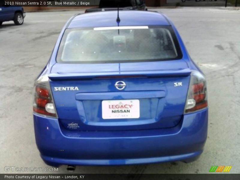 Blue Metallic / Beige 2010 Nissan Sentra 2.0 SR