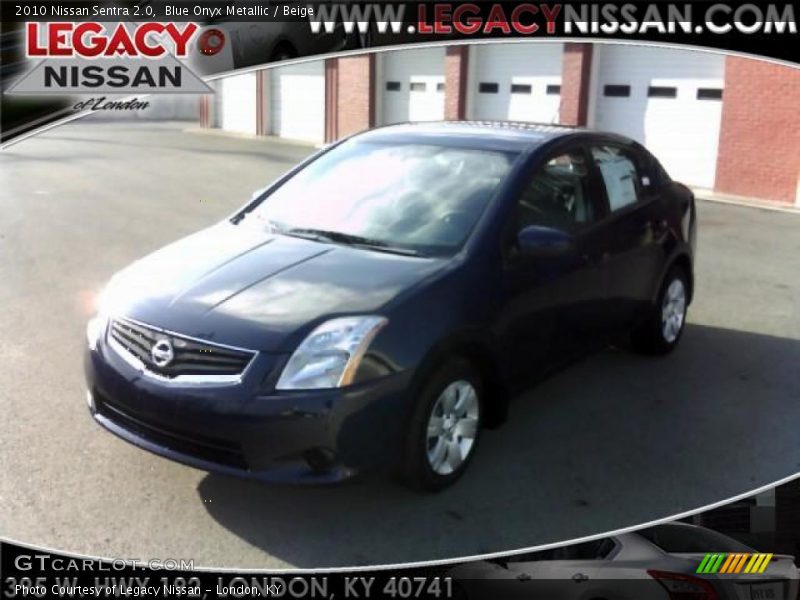 Blue Onyx Metallic / Beige 2010 Nissan Sentra 2.0