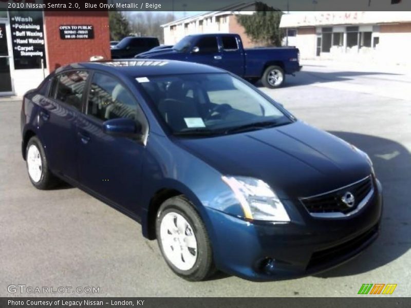 Blue Onyx Metallic / Beige 2010 Nissan Sentra 2.0