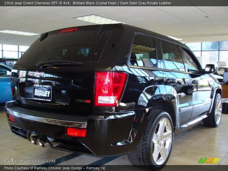 Brilliant Black Crystal Pearl / Dark Slate Gray Royale Leather 2009 Jeep Grand Cherokee SRT-8 4x4