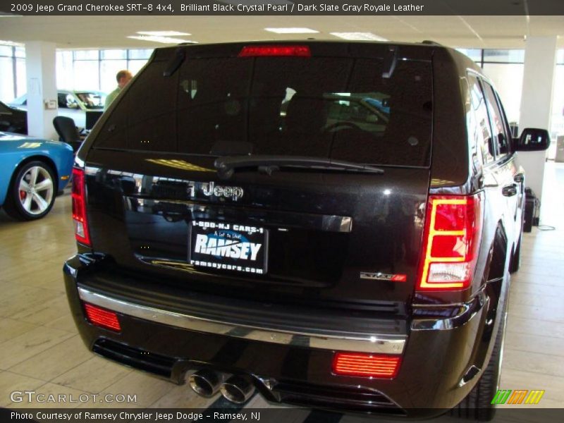 Brilliant Black Crystal Pearl / Dark Slate Gray Royale Leather 2009 Jeep Grand Cherokee SRT-8 4x4