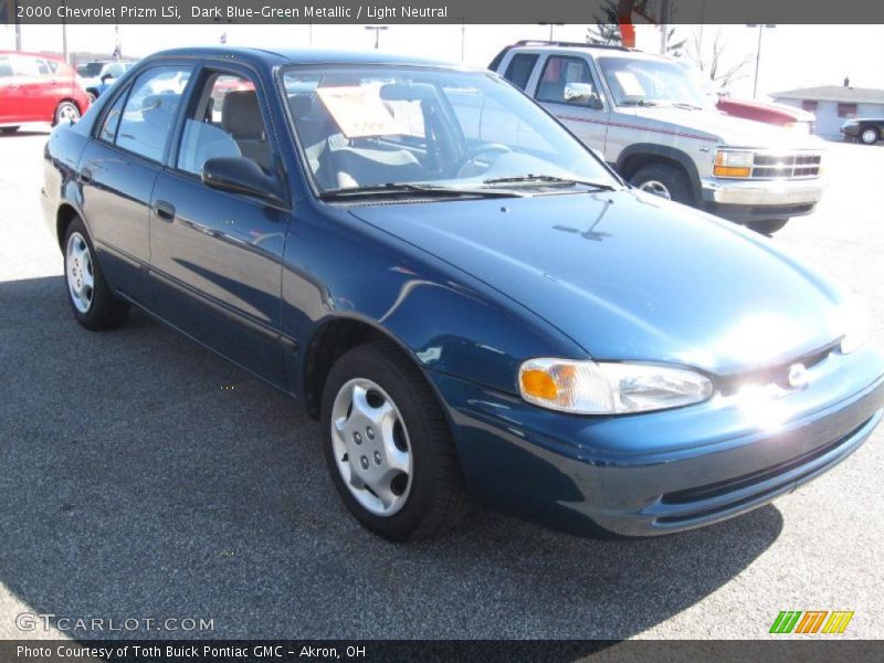 Dark Blue-Green Metallic / Light Neutral 2000 Chevrolet Prizm LSi
