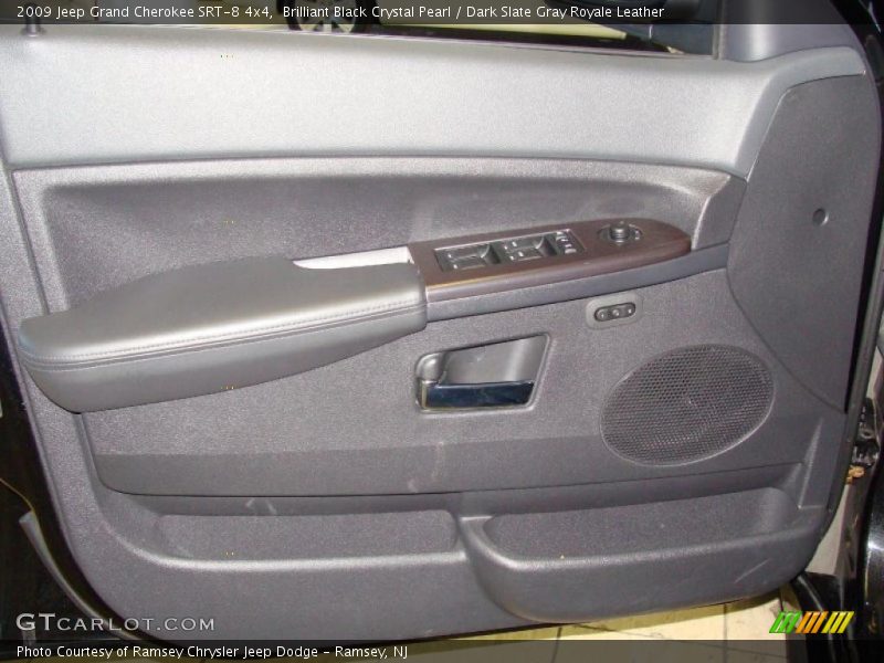 Brilliant Black Crystal Pearl / Dark Slate Gray Royale Leather 2009 Jeep Grand Cherokee SRT-8 4x4