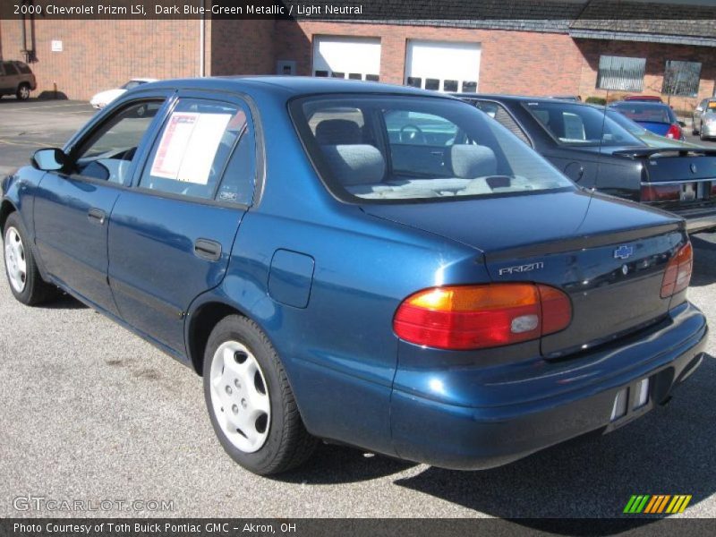 Dark Blue-Green Metallic / Light Neutral 2000 Chevrolet Prizm LSi
