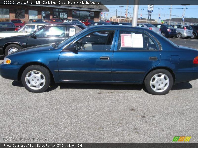 Dark Blue-Green Metallic / Light Neutral 2000 Chevrolet Prizm LSi