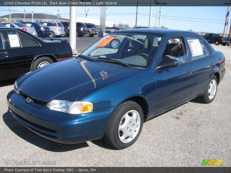 Dark Blue-Green Metallic / Light Neutral 2000 Chevrolet Prizm LSi