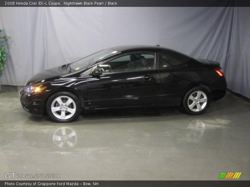 Nighthawk Black Pearl / Black 2008 Honda Civic EX-L Coupe