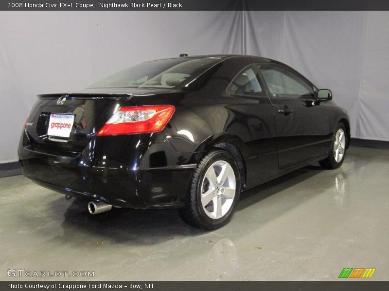Nighthawk Black Pearl / Black 2008 Honda Civic EX-L Coupe