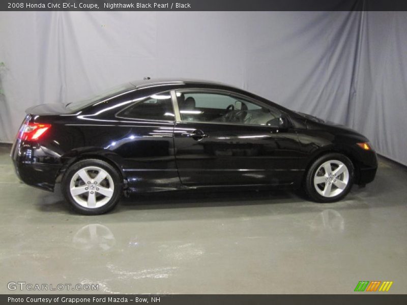 Nighthawk Black Pearl / Black 2008 Honda Civic EX-L Coupe