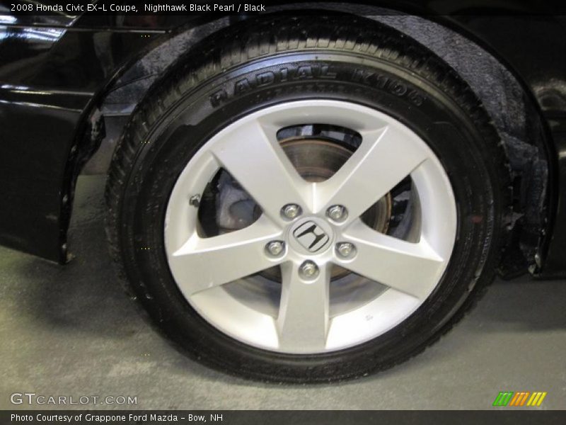 Nighthawk Black Pearl / Black 2008 Honda Civic EX-L Coupe