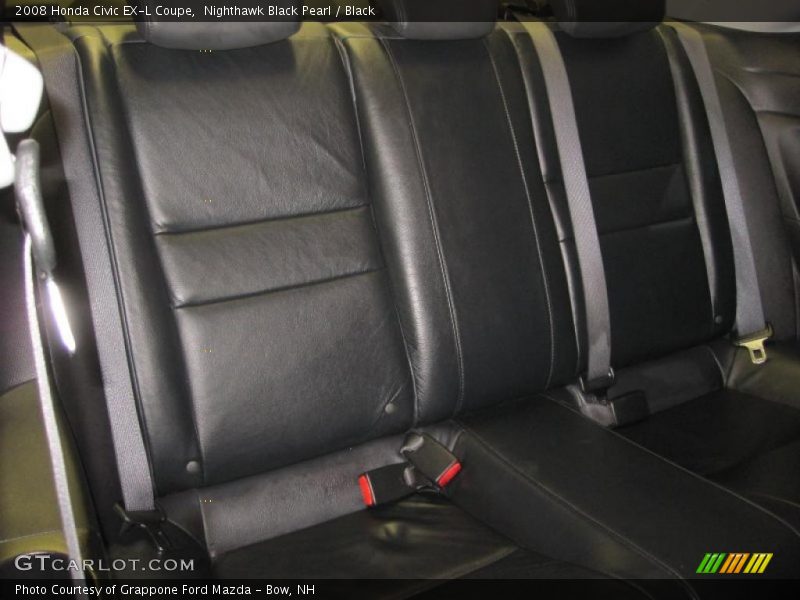 Nighthawk Black Pearl / Black 2008 Honda Civic EX-L Coupe