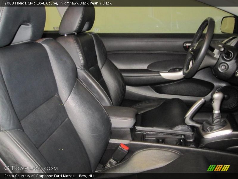 Nighthawk Black Pearl / Black 2008 Honda Civic EX-L Coupe
