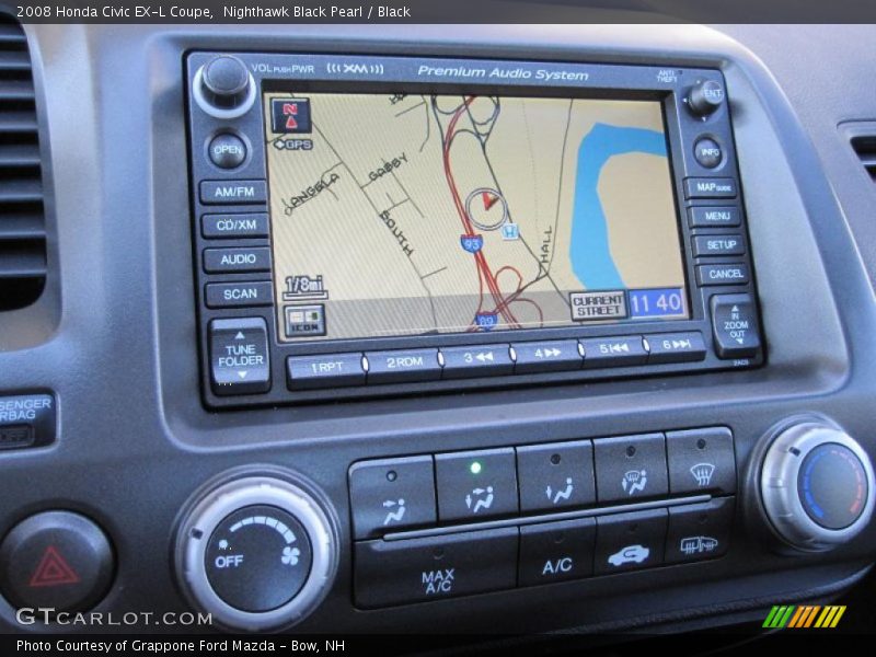 Nighthawk Black Pearl / Black 2008 Honda Civic EX-L Coupe