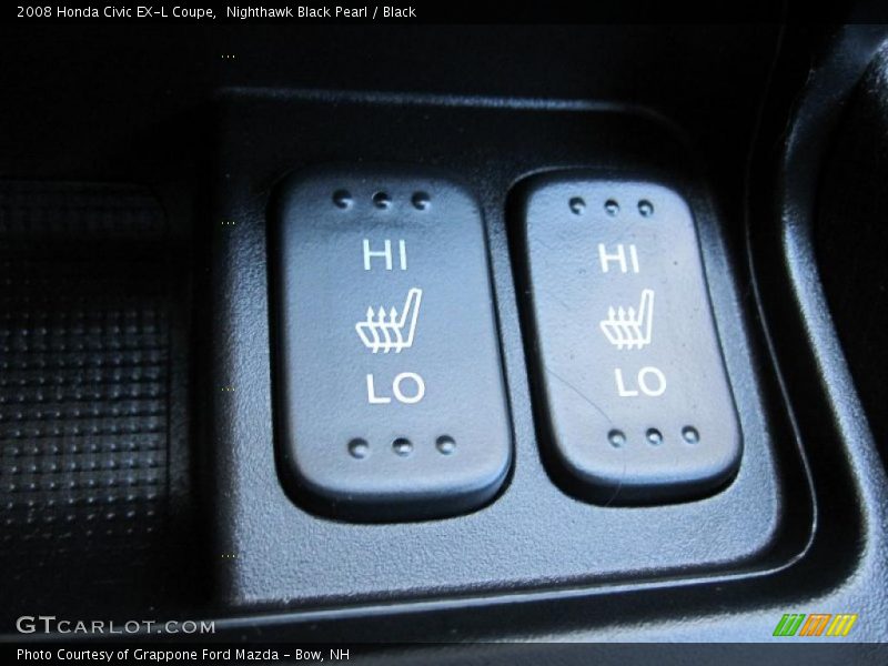 Nighthawk Black Pearl / Black 2008 Honda Civic EX-L Coupe