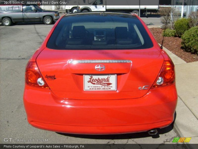 Absolutely Red / Dark Gray 2005 Scion tC