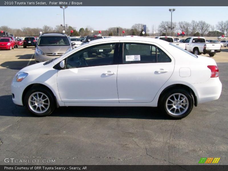 Polar White / Bisque 2010 Toyota Yaris Sedan