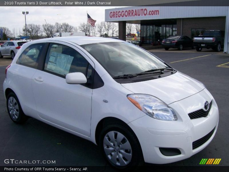 Polar White / Dark Charcoal 2010 Toyota Yaris 3 Door Liftback