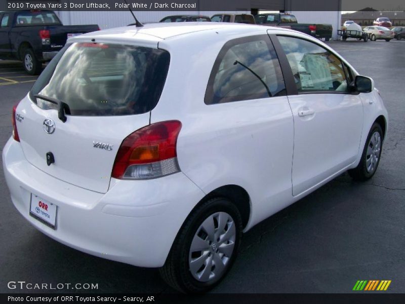 Polar White / Dark Charcoal 2010 Toyota Yaris 3 Door Liftback